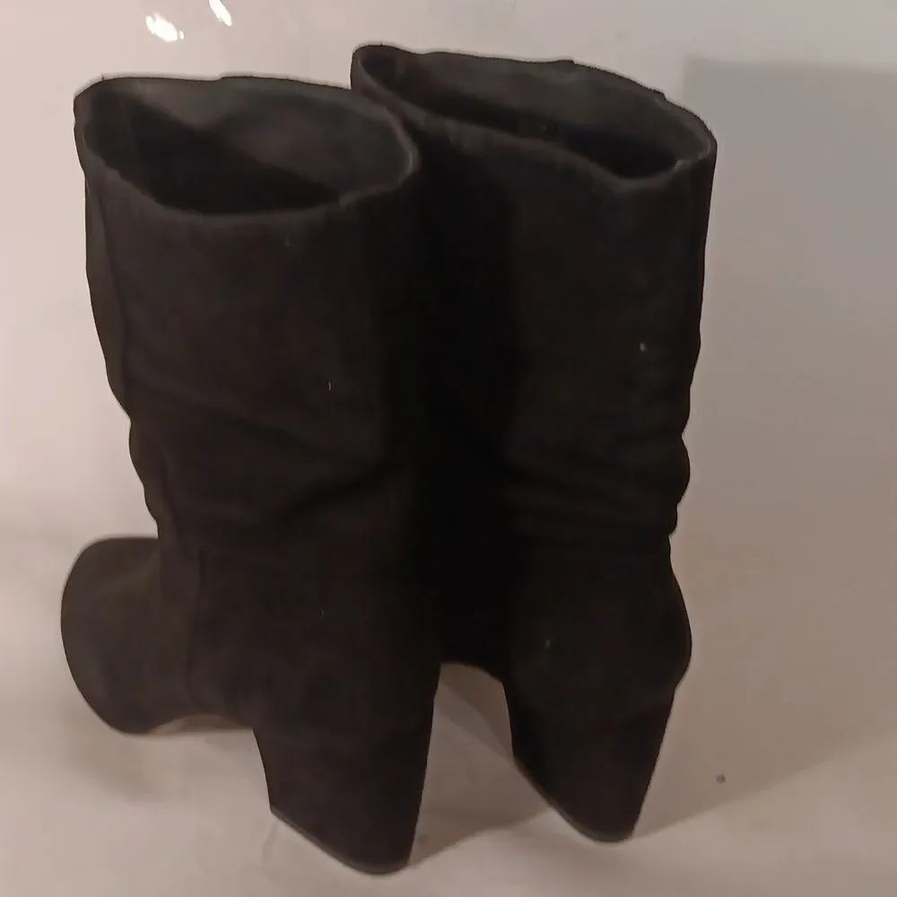 NWT. Botkier Black Suede Slouched Women's Boots - Picture 7 of 12